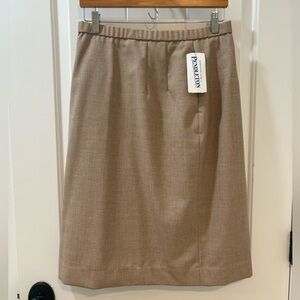 Pendleton Wool Skirt Tan Light Business Casual Skirt Size 12 NWT